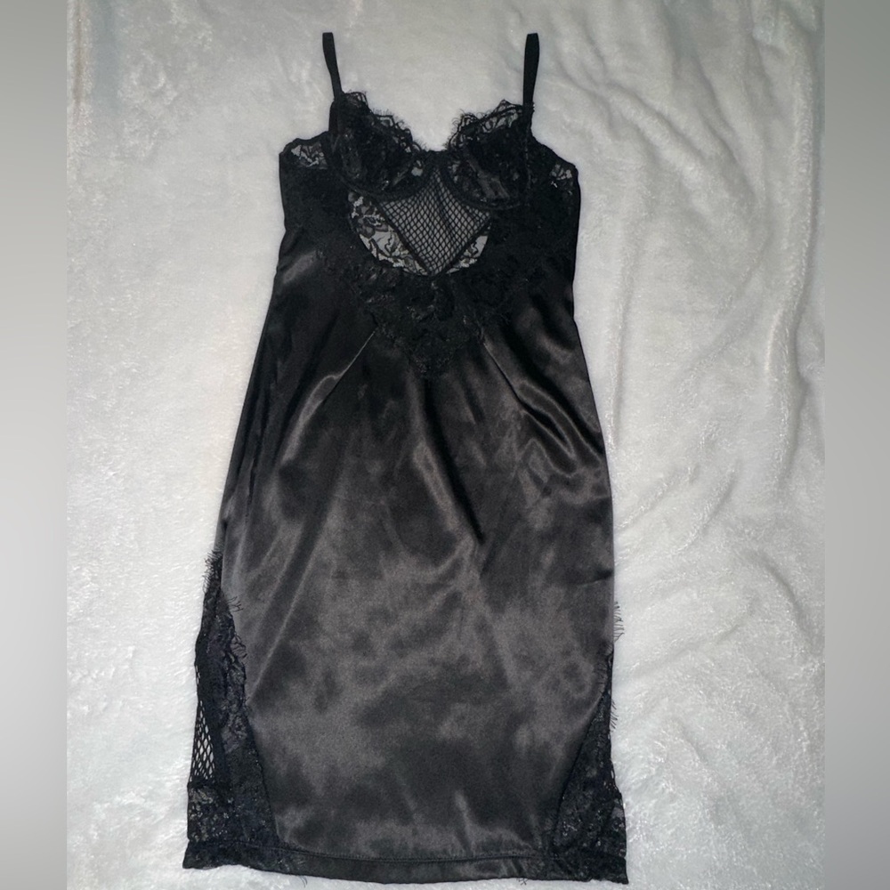 Fashion Nova Black Lace Nightgown